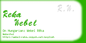 reka webel business card